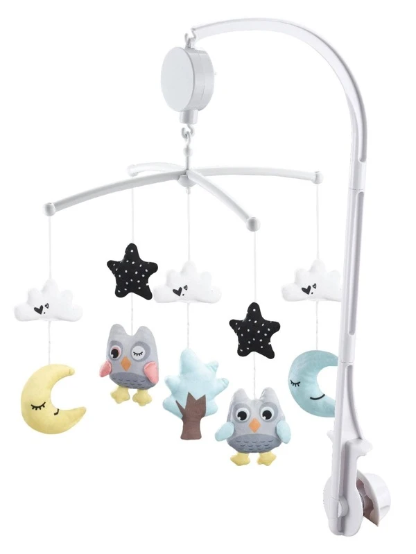 1set Plush Star, Moon, Cloud Shape Decorative Crib Mobile Toy Multicolor