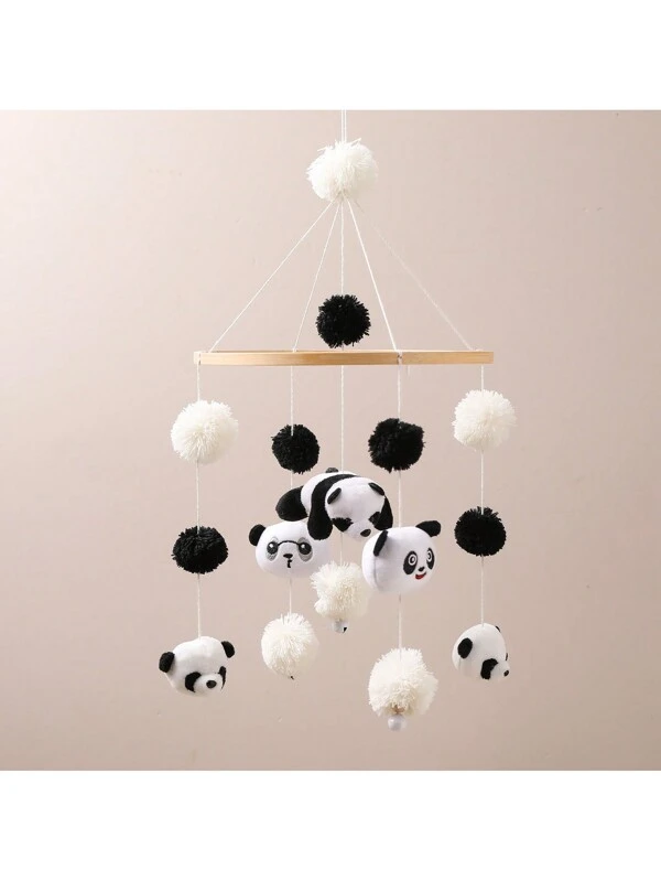 Baby Crib Mobile Wooden Wind Chime Bed Bell,Neutral Baby Crib Mobile,Baby Mobile For Crib,Handmade Baby Mobile,Panda Baby Ceiling Mobile Baby Nursery Decoration Army Green