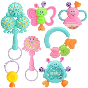 7PCS Baby Rattle Toy Set, Suitable For Infants Aged 3-12 Months. Designed To Enhance Early Sensory Development And Promote Tummy Time Play. Perfect As A Gift For Newborns Baby Development,Baby Toys Set,Baby Toy Set,Newborn Gifts,Tummy Time Baby,Baby Play Toys Multicolor