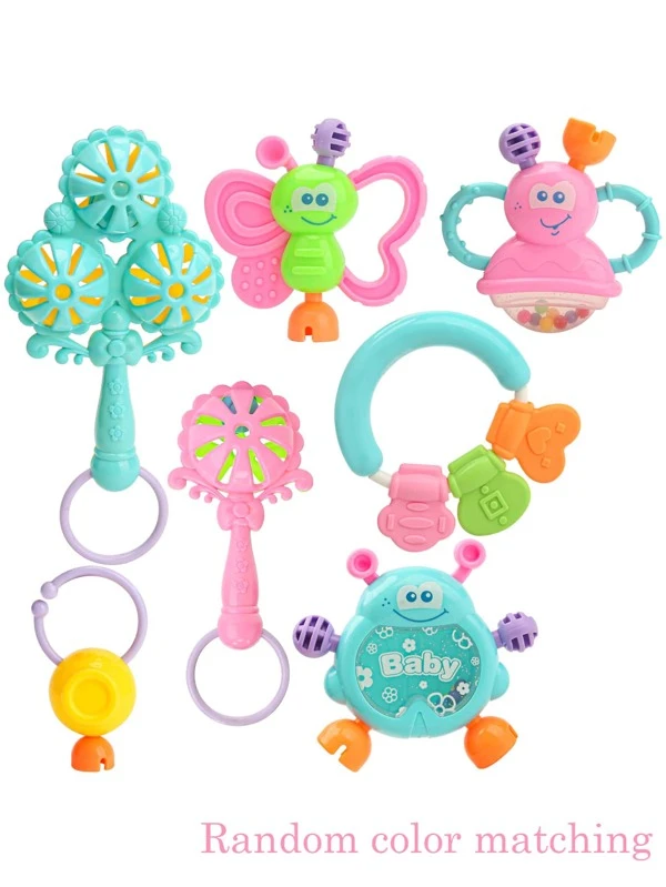 7PCS Baby Rattle Toy Set, Suitable For Infants Aged 3-12 Months. Designed To Enhance Early Sensory Development And Promote Tummy Time Play. Perfect As A Gift For Newborns Baby Development,Baby Toys Set,Baby Toy Set,Newborn Gifts,Tummy Time Baby,Baby Play Toys Multicolor