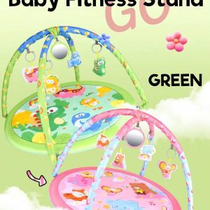 1pc Newborn Circular Exercise Frame Toy, Exercise Mat With Various Plush Animal Pendants (Squirrel, Bear, Elephant, Bee), Suitable For Tummy Time, Sitting, Lying, Rolling, Kicking, Grabbing, Pushing, Developing Limb Coordination, Neck & Back, Arm Strength And Fine Motor Skills, Random Color Multicolor